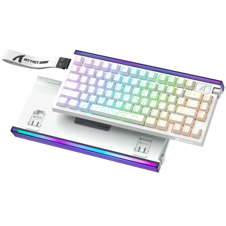 ATTACK SHARK R85 HE Rapid Trigger Magnetic Switch (White Contours) ...