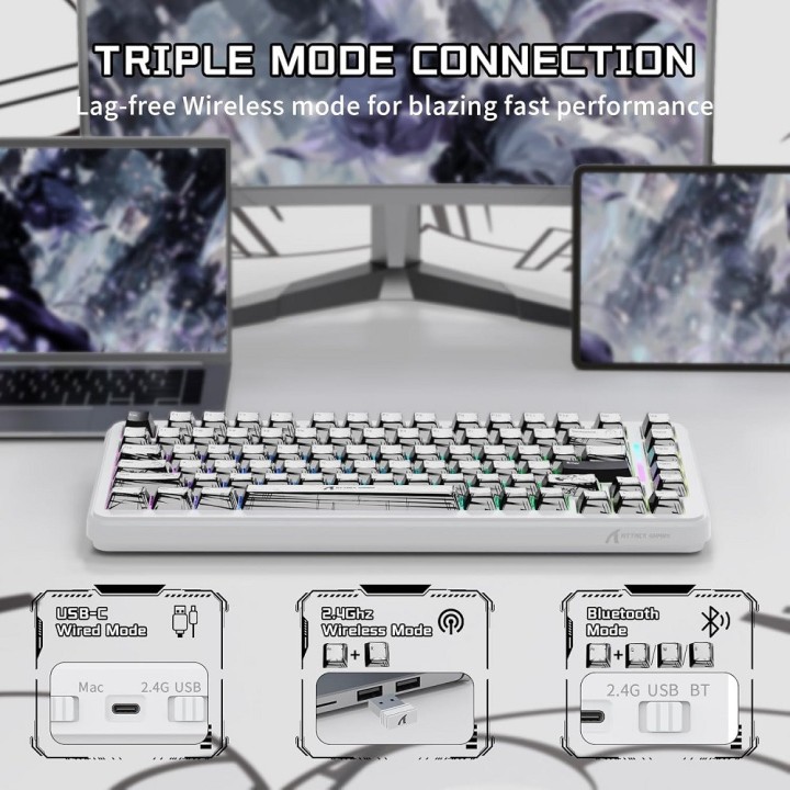 ATTACK SHARK X82 Pro HE Magnetic Switch (Comic) Claviers ATTACK SHA...