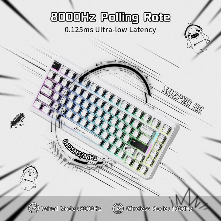 ATTACK SHARK X82 Pro HE Magnetic Switch (Comic) Claviers ATTACK SHA...