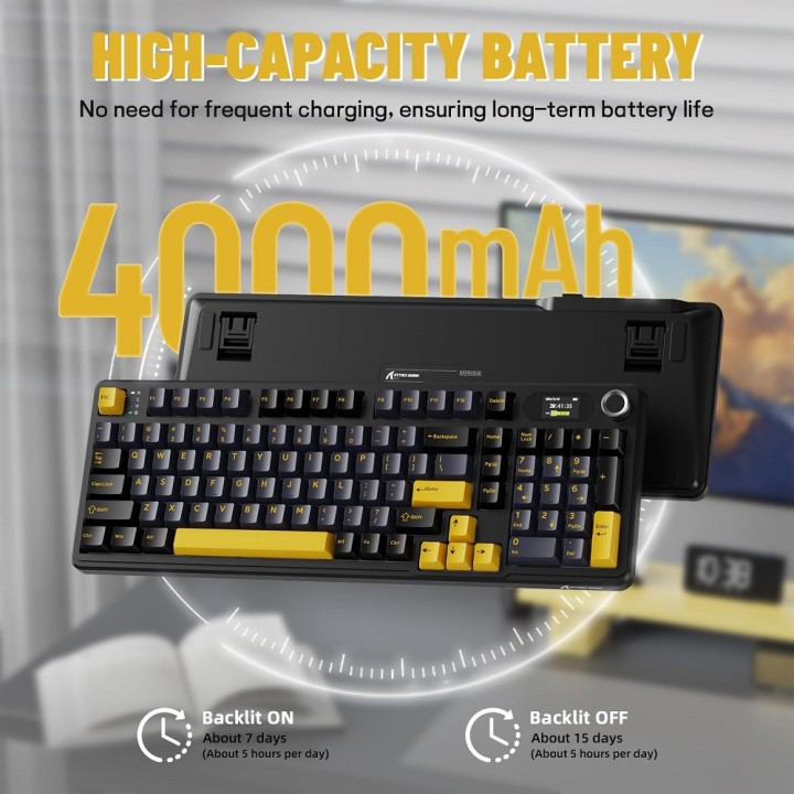 ATTACK SHARK X98 PRO Wireless Blueberry Switch (Star Black) Clavier...
