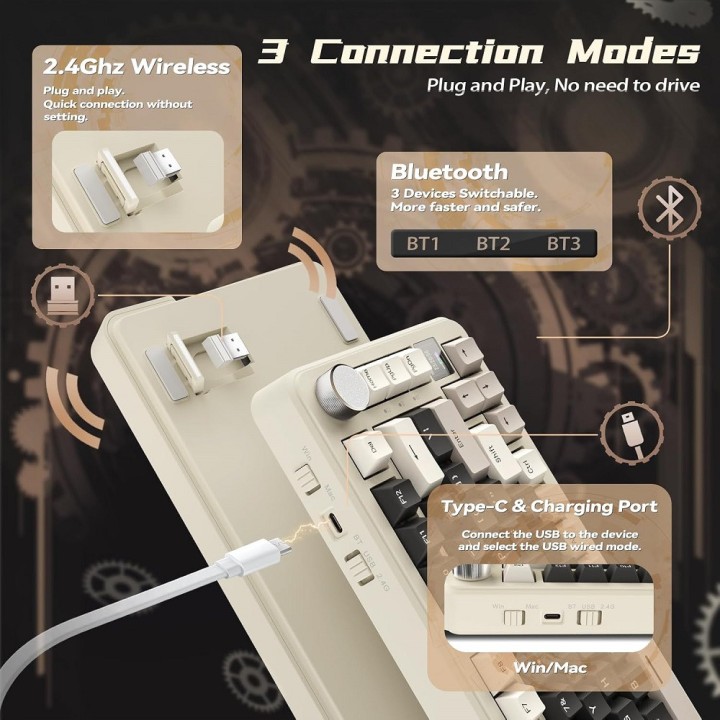 ATTACK SHARK X85 PRO Strawberry Switch (Cheese White) Claviers ATTA...