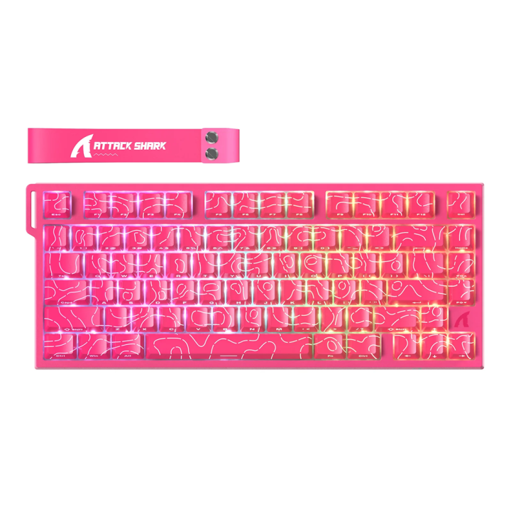 ATTACK SHARK R82 HE Rapid Trigger Magnetic Switch (Pink Contours) C...
