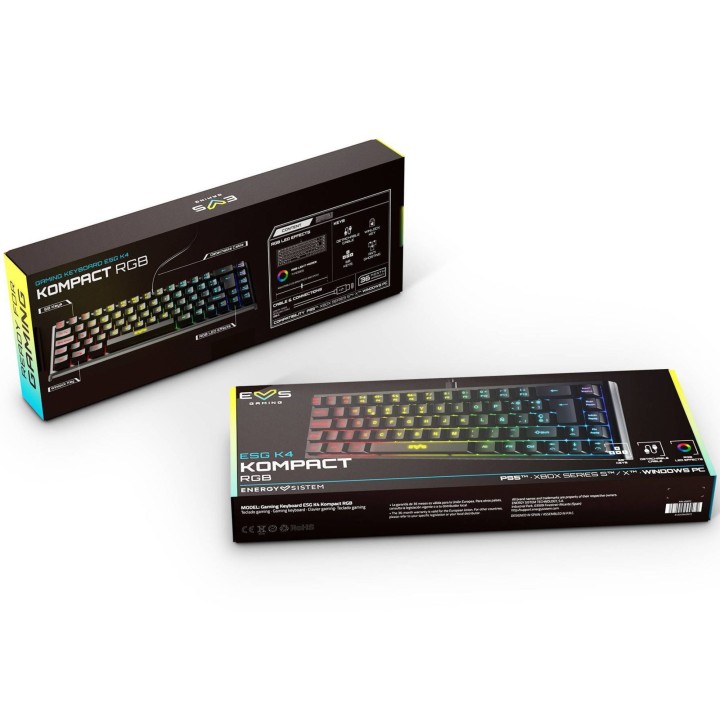 Energy Sistem Gaming ESG K4 Kompact RGB Claviers Energy Sistem Maroc