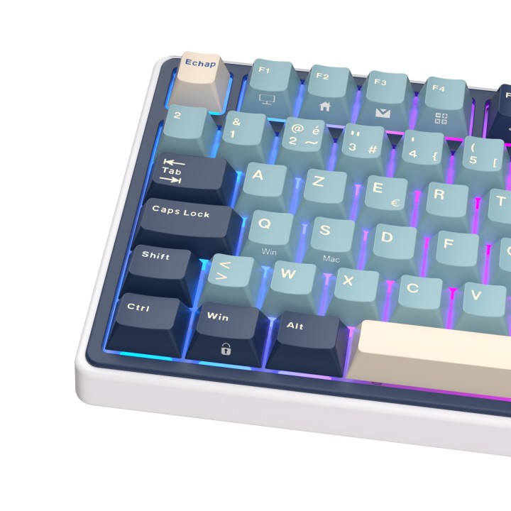 Royal Kludge R75 Forest Blue - K Silver Switch (FR Azerty) Claviers...