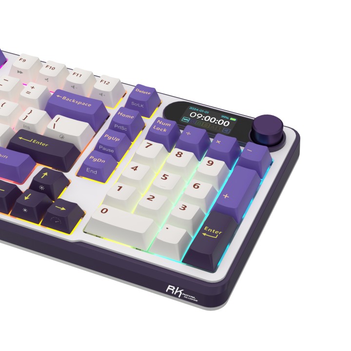 Royal Kludge RK-S98 Blackberry Mousse - Cream Switch (FR Azerty) Cl...