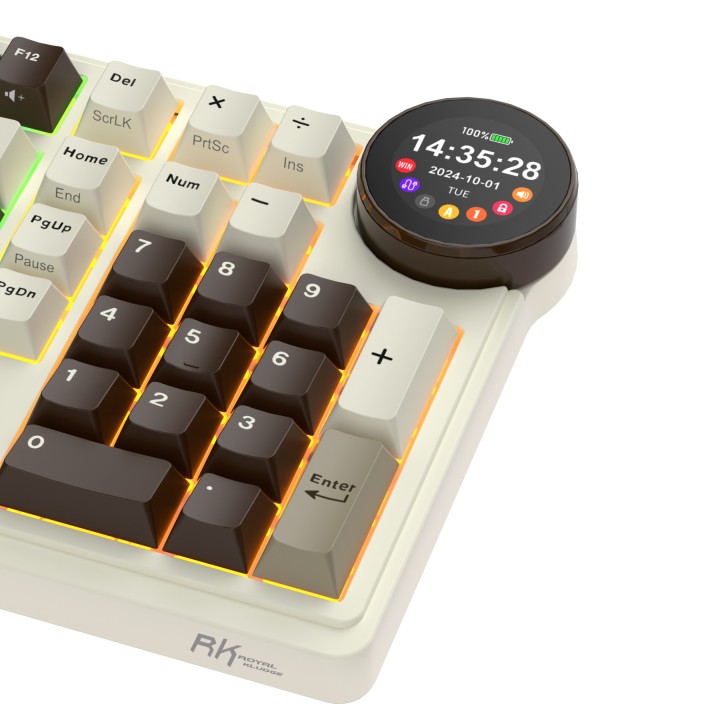 Royal Kludge RK N99 Mocha Grey - Beige Switch (US Qwerty) Claviers ...