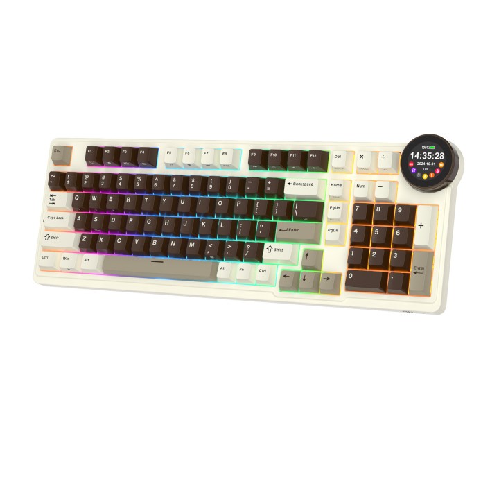 Royal Kludge RK N99 Mocha Grey - Violet Switch (US Qwerty) Claviers...