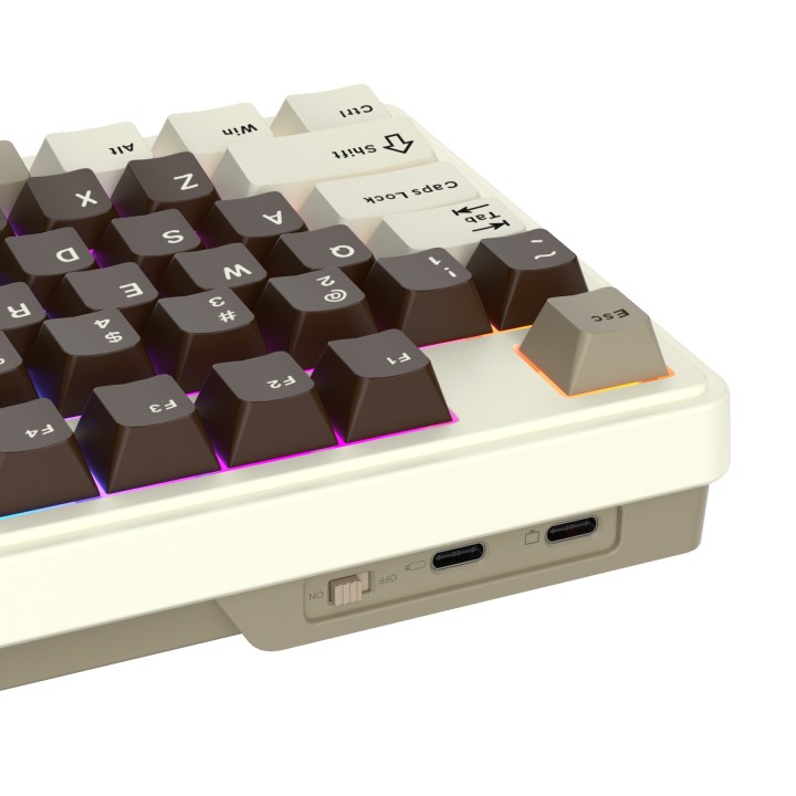 Royal Kludge RK N99 Mocha Grey - Cream Switch (US Qwerty) Claviers ...
