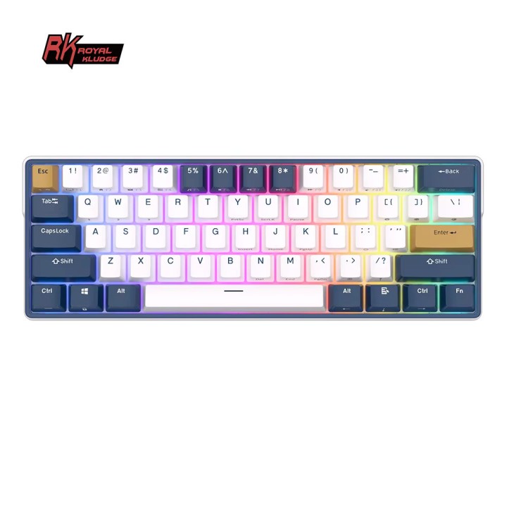 Royal Kludge RK61Plus Klein Blue - Sky Cyan Switch (US Qwerty) Clav...