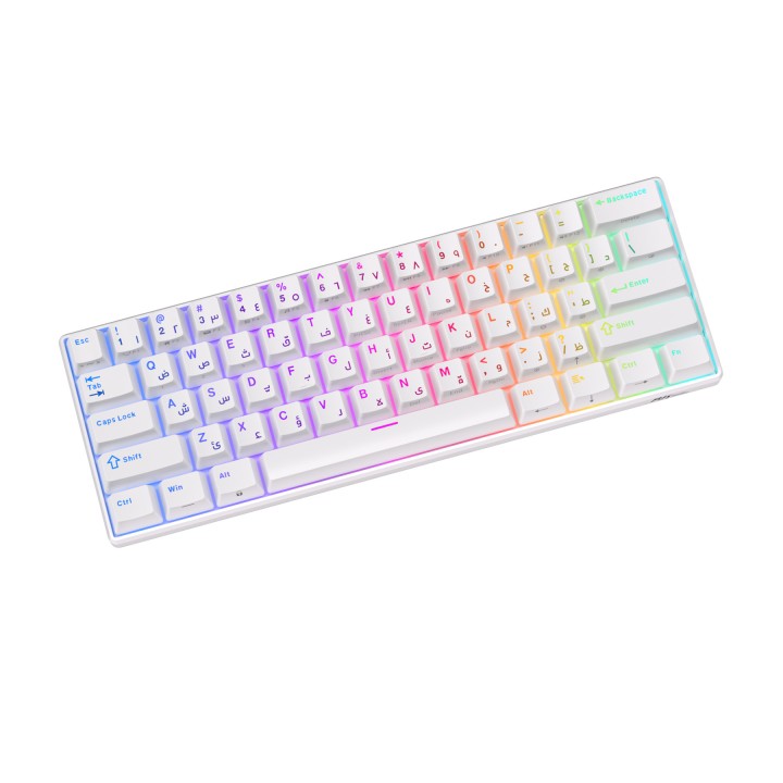 Royal Kludge RK61 White - Blue Switch (US Qwerty) Claviers Royal Kl...