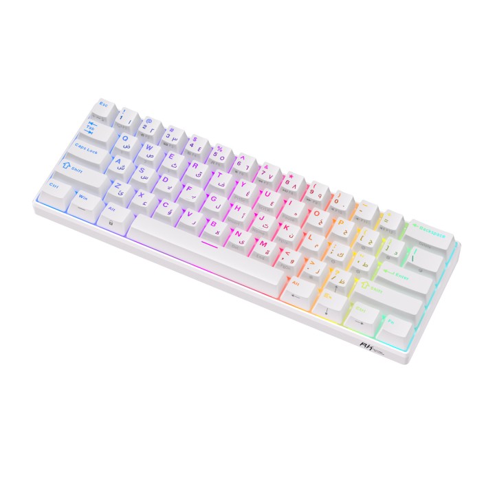 Royal Kludge RK61 White - Blue Switch (US Qwerty) Claviers Royal Kl...