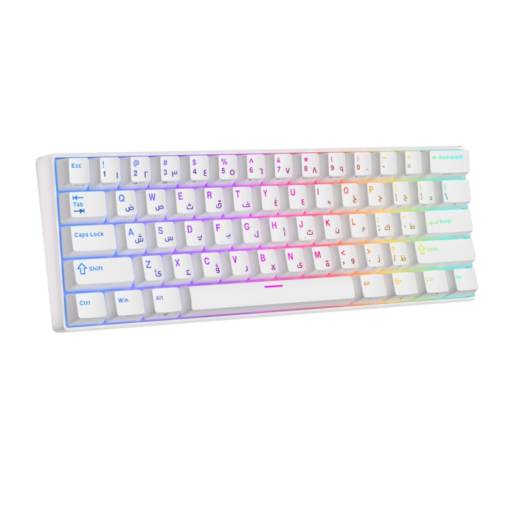 Royal Kludge RK61 White - Blue Switch (US Qwerty) Claviers Royal Kl...