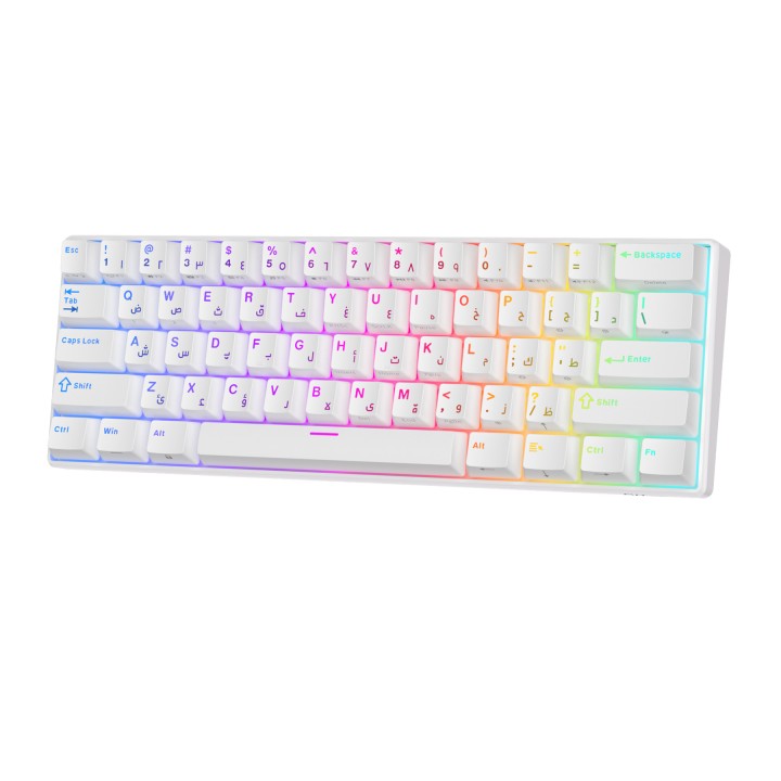 Royal Kludge RK61 White - Blue Switch (US Qwerty) Claviers Royal Kl...