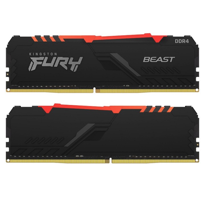 Kingston FURY Beast RGB 16Go (2 x 8Go) DDR4 3200 MHz CL16 Mémoire v...