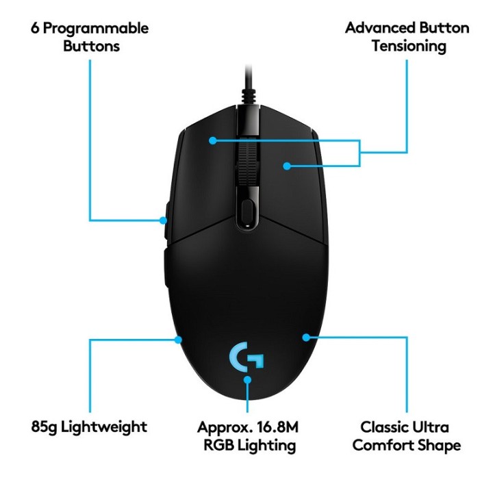 Logitech G102 LightSync RGB (Noir) Souris Logitech Maroc
