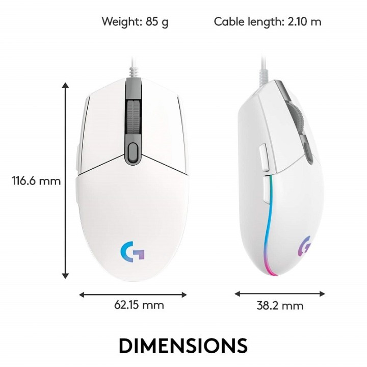 Logitech G102 LightSync RGB (Blanc) Souris Logitech Maroc