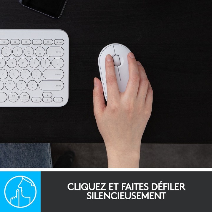 Logitech Pebble M350 (Blanc) Souris Logitech Maroc