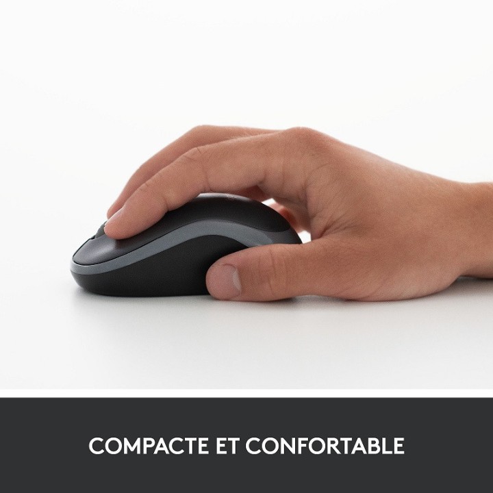 Logitech Wireless Mouse M185 (Gris) Souris Logitech Maroc