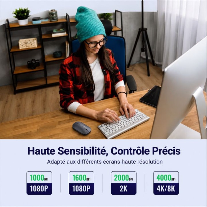 Ugreen Souris sans fil 2,4Ghz/10M Noir (90372) Souris UGREEN Maroc