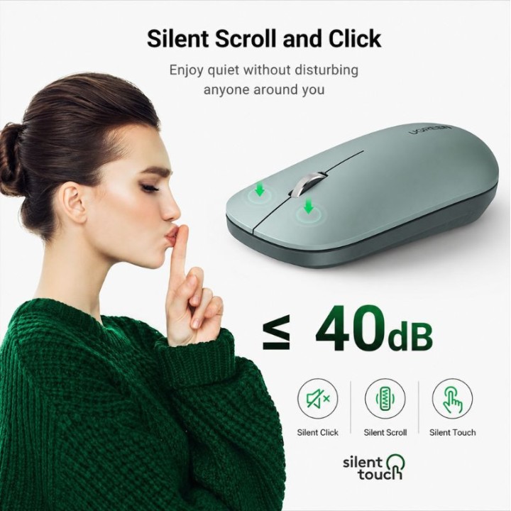 Ugreen Souris sans fil 2,4Ghz/10M Vert (90374) Souris UGREEN Maroc