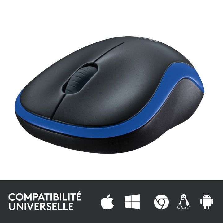 Logitech Wireless Mouse M185 (Blue) Souris Logitech Maroc