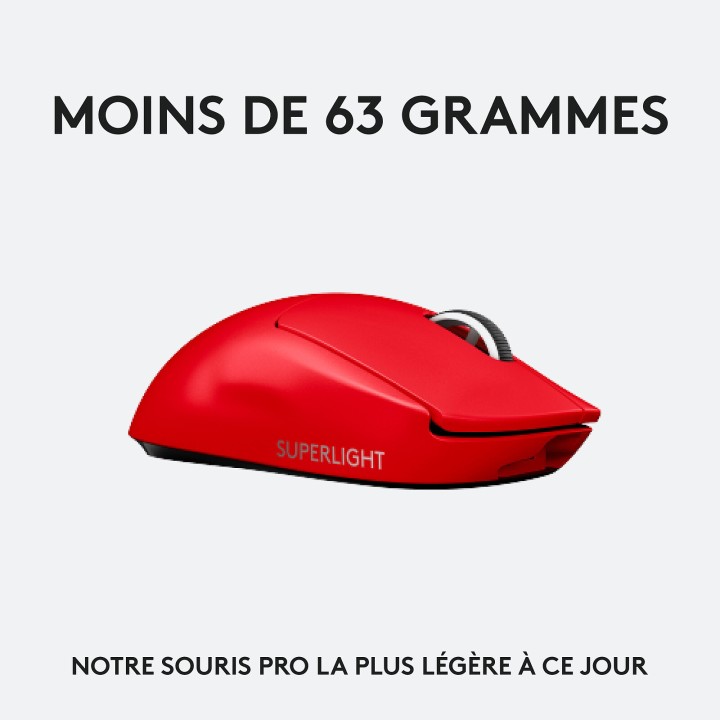 Logitech G Wireless Gaming Pro X Superlight (Red) Souris Logitech M...