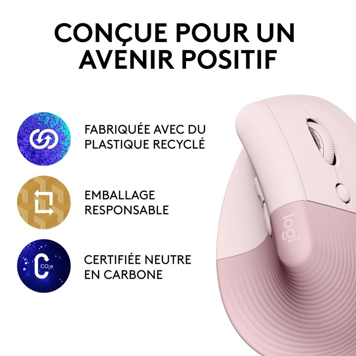 Logitech Lift (Rose) Souris Logitech Maroc