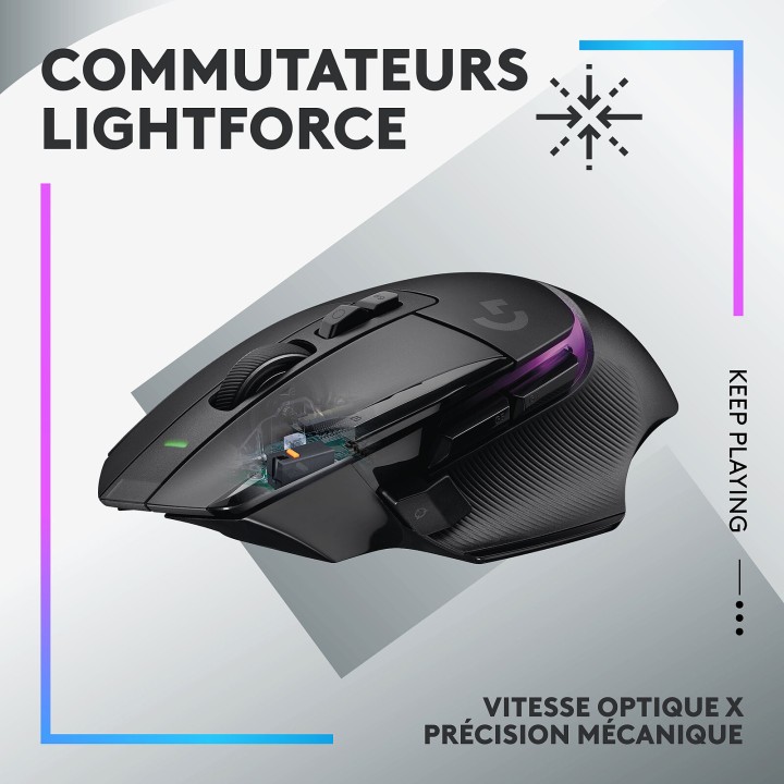 Logitech G G502X Plus Noir Souris Logitech Maroc