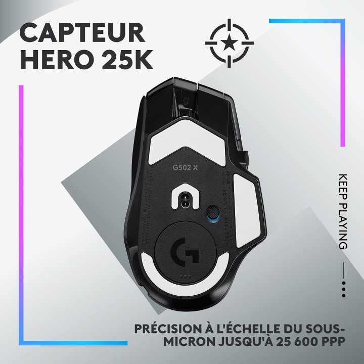 Logitech G G502X Plus Noir Souris Logitech Maroc