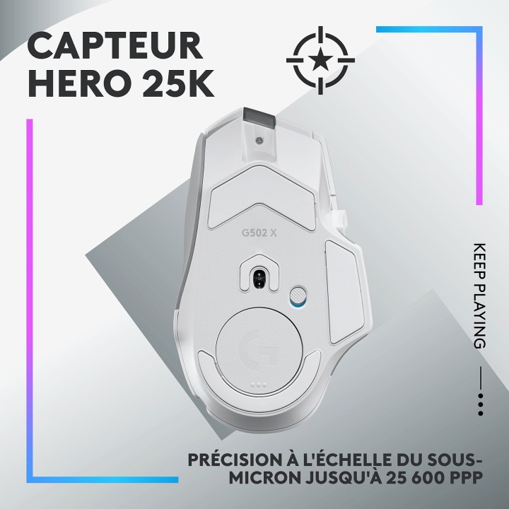 Logitech G G502X Plus Blanc Souris Logitech Maroc