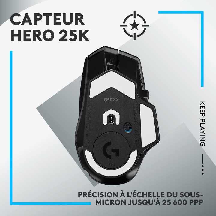 Logitech G G502X Lightspeed Black Souris Logitech Maroc