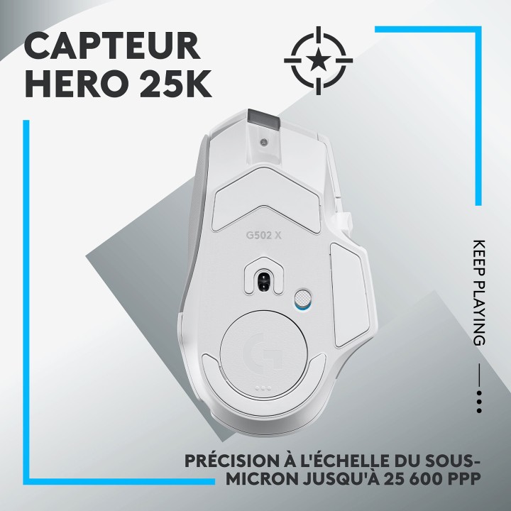 Logitech G G502X Lightspeed White Souris Logitech Maroc