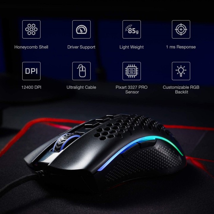 Redragon M808 Storm Lightweight RGB Souris Redragon Maroc
