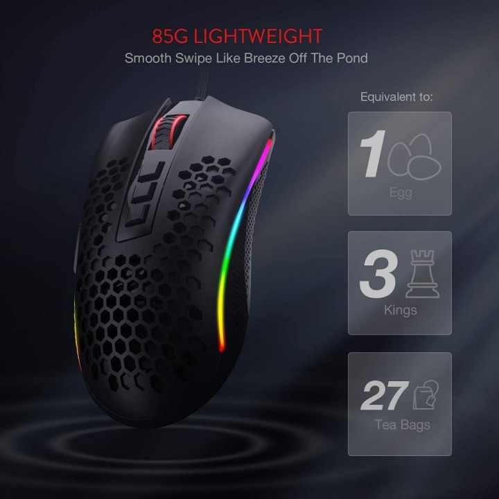 Redragon M808 Storm Lightweight RGB Souris Redragon Maroc