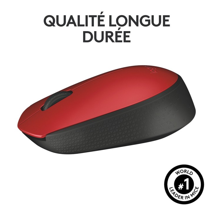 Logitech M171 Wireless Mouse (Red) Souris Logitech Maroc