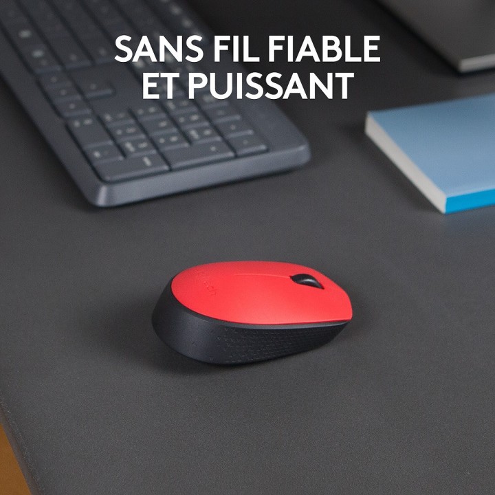 Logitech M171 Wireless Mouse (Red) Souris Logitech Maroc