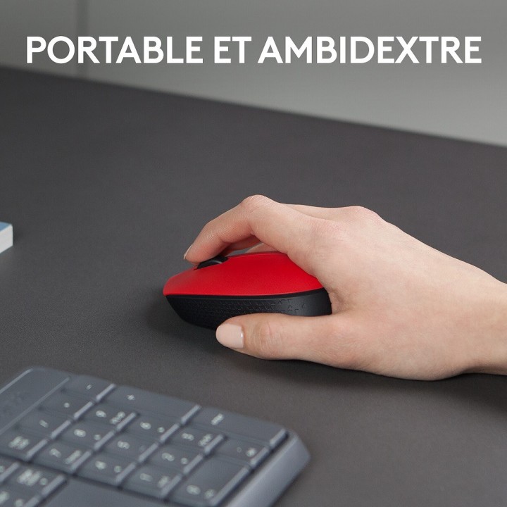 Logitech M171 Wireless Mouse (Red) Souris Logitech Maroc