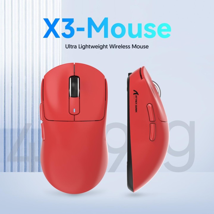 ATTACK SHARK X3 (Red) Souris ATTACK SHARK Maroc